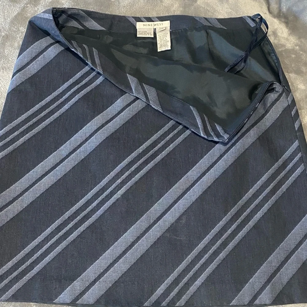 Nine West Striped Pencil Skirt